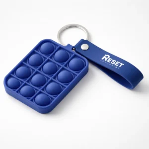 Silicone Pop Fidget Keychain