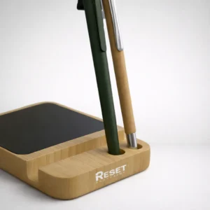 Bamboo Charger Stand